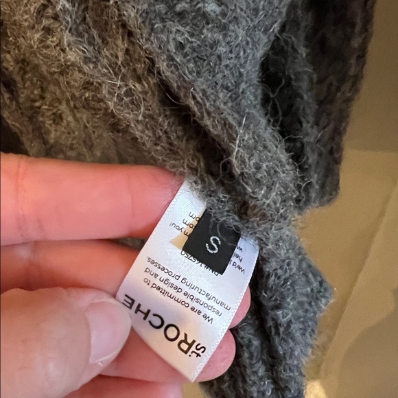 St. Roche Alpaca Blend Cora Cardigan Dark Heather Gray Size S - Picture 7 of 9